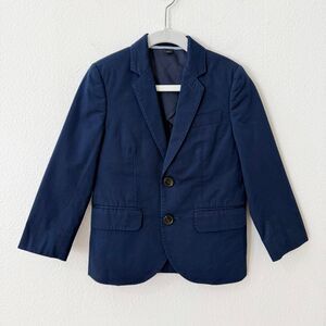 Crewcuts Juniors Boys Size 5 Navy Blue Ludlow Cotton Blazer Jacket